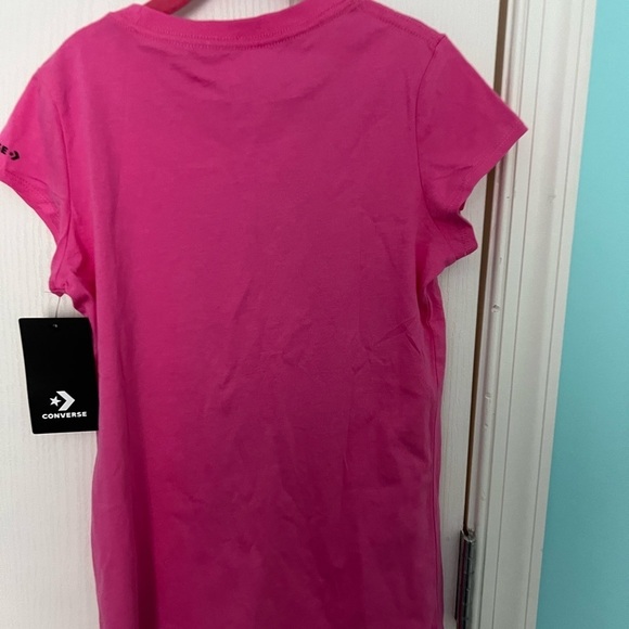 Converse cotton pink t-shirt, size 10-12, New with tags - Picture 6 of 7